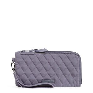 Vera Bradley NWT microfiber RFID‎ tech wristlet carbon gray